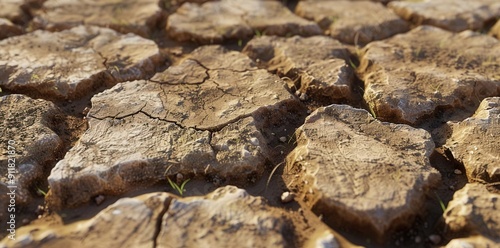 Barren Wasteland. Dry, arid, and desert-like soil texture concept photo