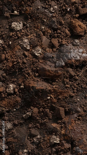 Arid, Sandy Terrain. Dry, warm, and infertile soil texture concept