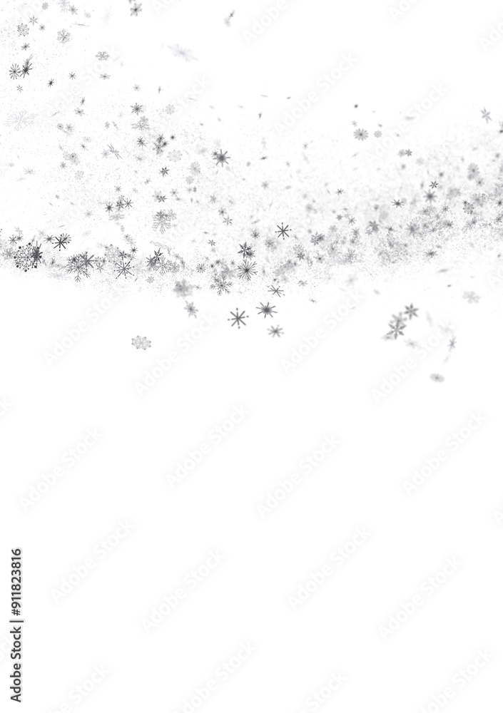 Obraz premium Winter Flurry: Mesmeric 3D Illustration Depicting Descending Festive Snowflakes