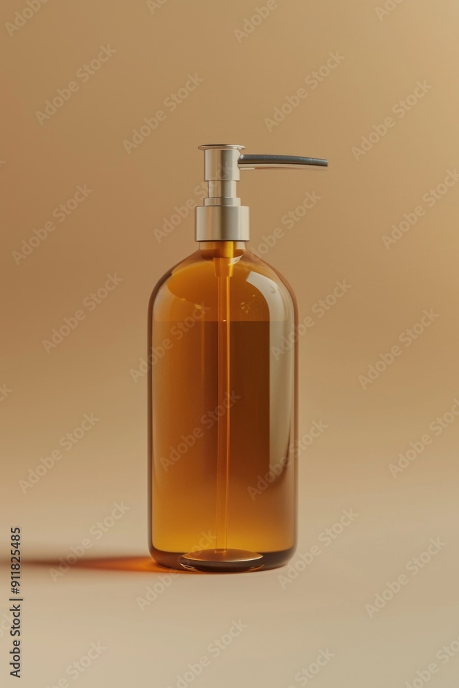 A plastic bottle with a built-in liquid dispenser for easy pouring A plastic bottle with a built-in liquid dispenser for easy pouring