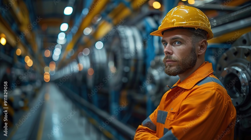 Industrial Worker in a Factory Setting - Photo Industrial Worker in a Factory Setting - Photo