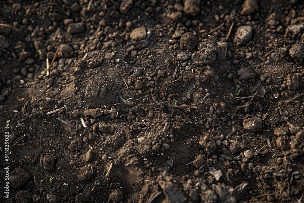 Natural soil texture. Loose, airy, and well aerated soil concept Natural soil texture. Loose, airy, and well aerated soil concept