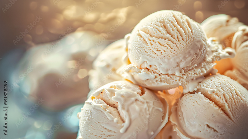 Close up of vanilla ice cream served in glass bowls
Close up of vanilla ice cream served in glass bowls