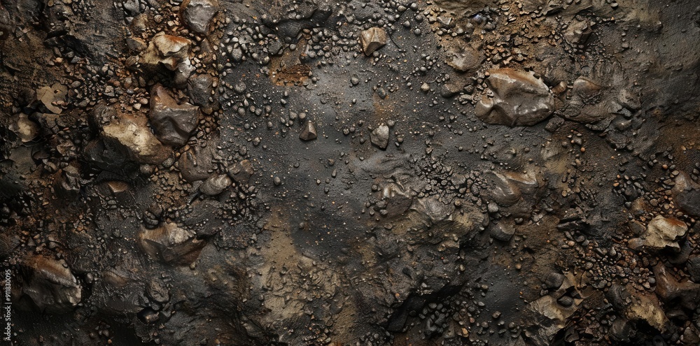 Earth's Rich Layers. Mineral, inorganic, and non-living soil texture concept