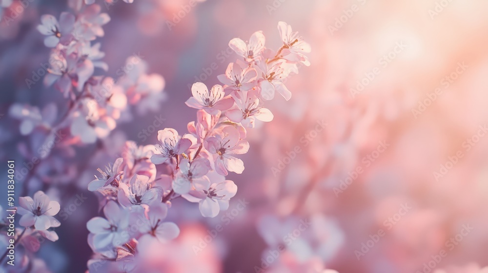 春の訪れを告げる桜の花が、柔らかな光に照らされて美しく咲き誇っています。 春の訪れを告げる桜の花が、柔らかな光に照らされて美しく咲き誇っています。