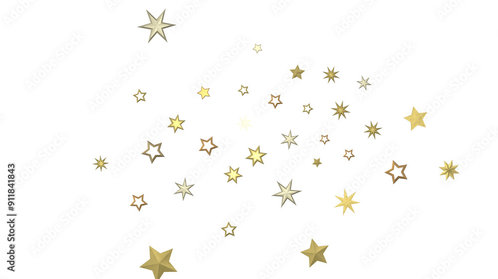 Gilded Wonder: Explore the Magic of a 3D Gold Stars Rain Gilded Wonder: Explore the Magic of a 3D Gold Stars Rain