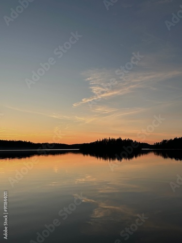 Wallpaper Mural lake sunset Torontodigital.ca