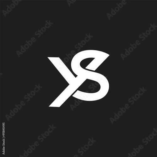 letter ys 3d flat linked logo vector