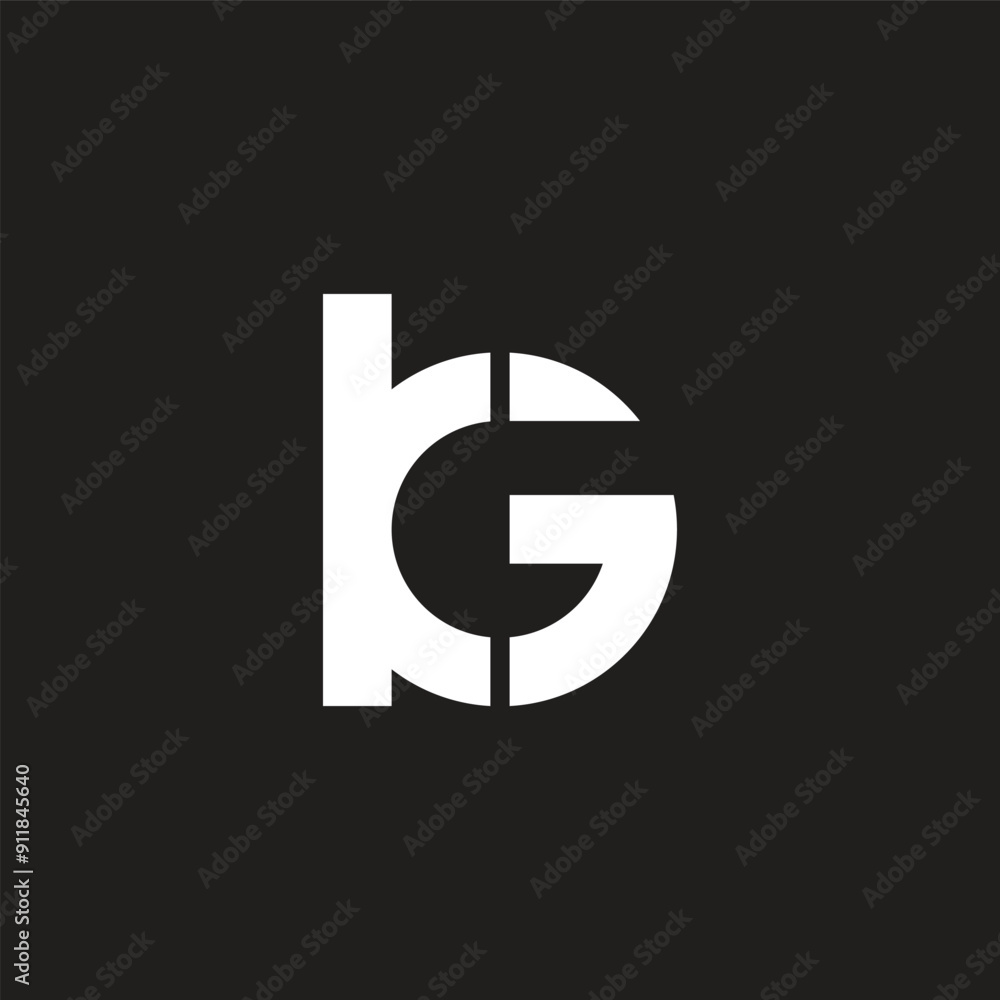 letter bg simple linked line round logo vector letter bg simple linked line round logo vector