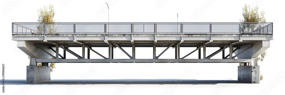 Naklejka premium isolated modern bridge structure