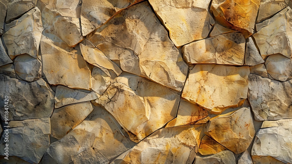 Close-up textured view of rustic stone wall surface Close-up textured view of rustic stone wall surface