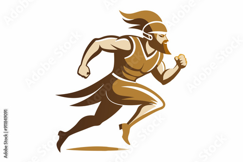 Ancient Stoic Sprinter Mascot Logo Design