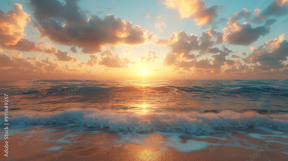 beautiful sunset at the exotic tropical beach beautiful sunset at the exotic tropical beach
