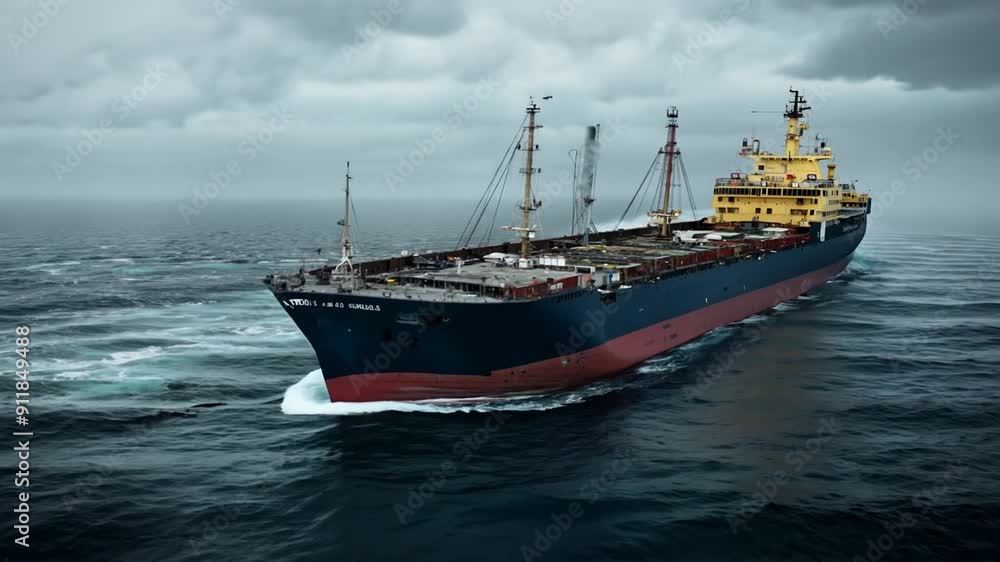 Oil Tanker Sinking After Storm Causes Ocean Oil Spill Generative AI Oil Tanker Sinking After Storm Causes Ocean Oil Spill Generative AI