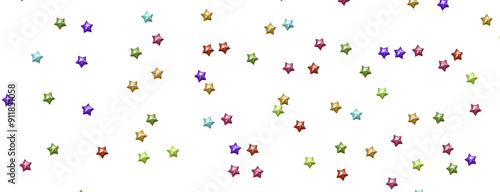 colourful XMAS stars background, sparkle lights confetti falling. magic shining Flying christmas stars on night