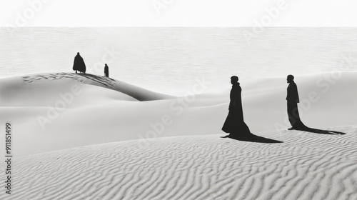 Group of People Standing in Desert