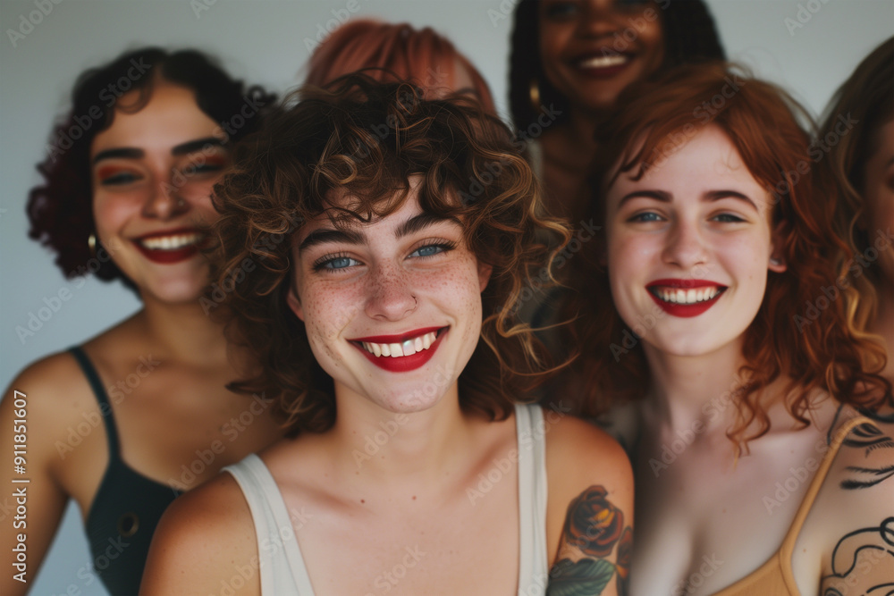 Fototapeta premium Portrait of a Group of women in the studio.