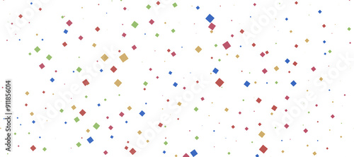  Multicolored confetti on white