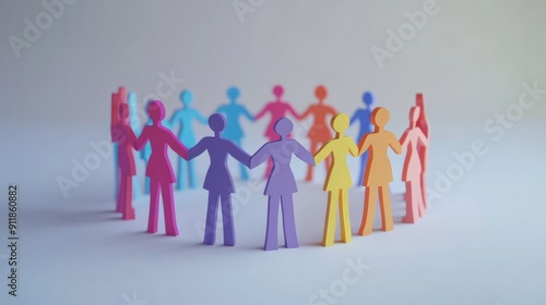 Group Of Cutout Lgbtq People Holding Hands Together As A Connected Circle Around The World 3d Animation Concept Loop Of Gay Lesbian Queer Gender And Race Community Diversity In Sexual Orientation