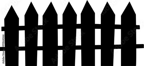 Fence icon. Halloween symbol. Silhouette icon.