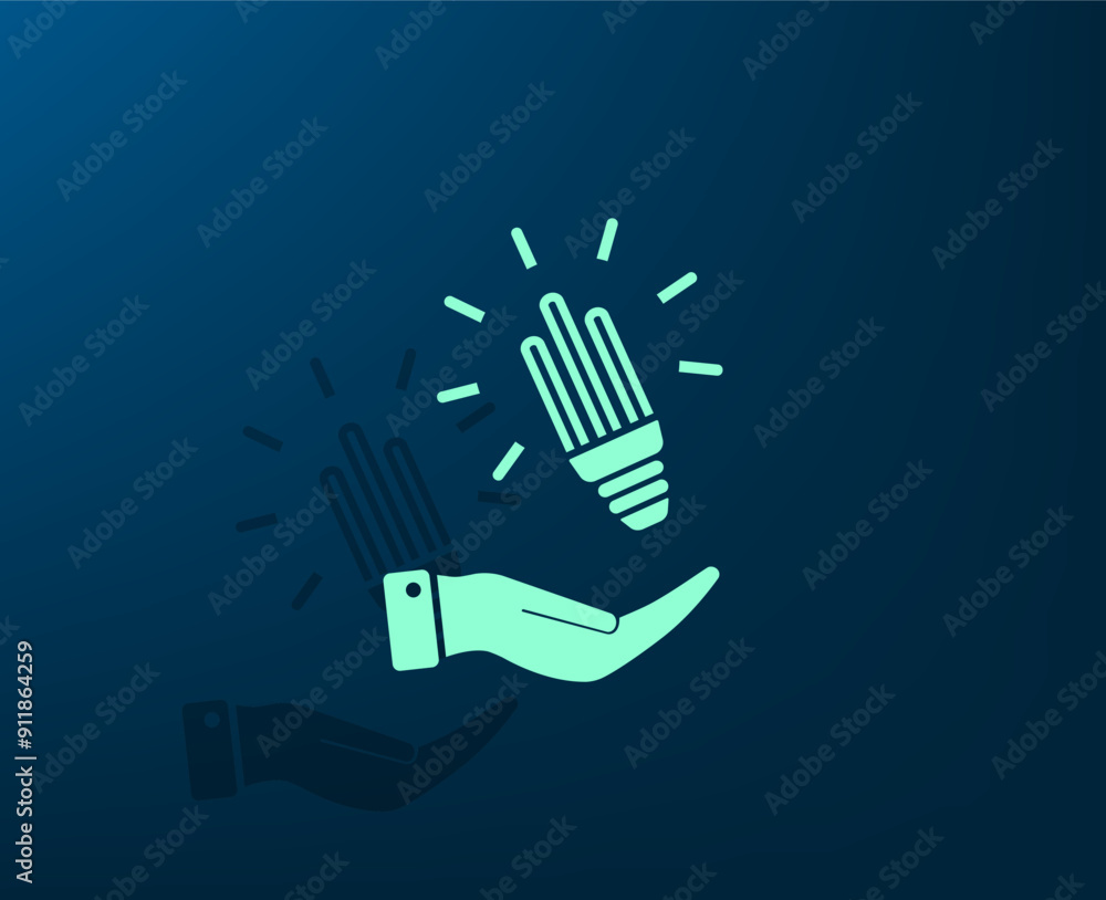 Fototapeta premium Vector dark color icon with shadow on blue background