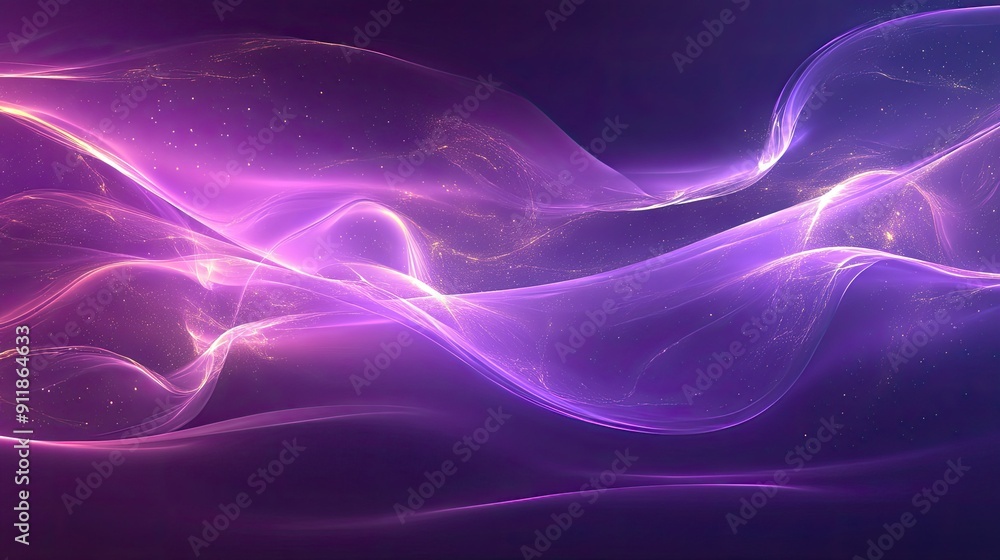 Luminous ultraviolet waves with a soft glow, ideal for backdrops and banners. Luminous ultraviolet waves with a soft glow, ideal for backdrops and banners.