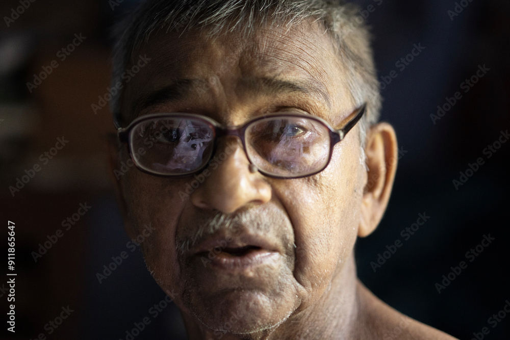Portrait of an aged Indian man Portrait of an aged Indian man
