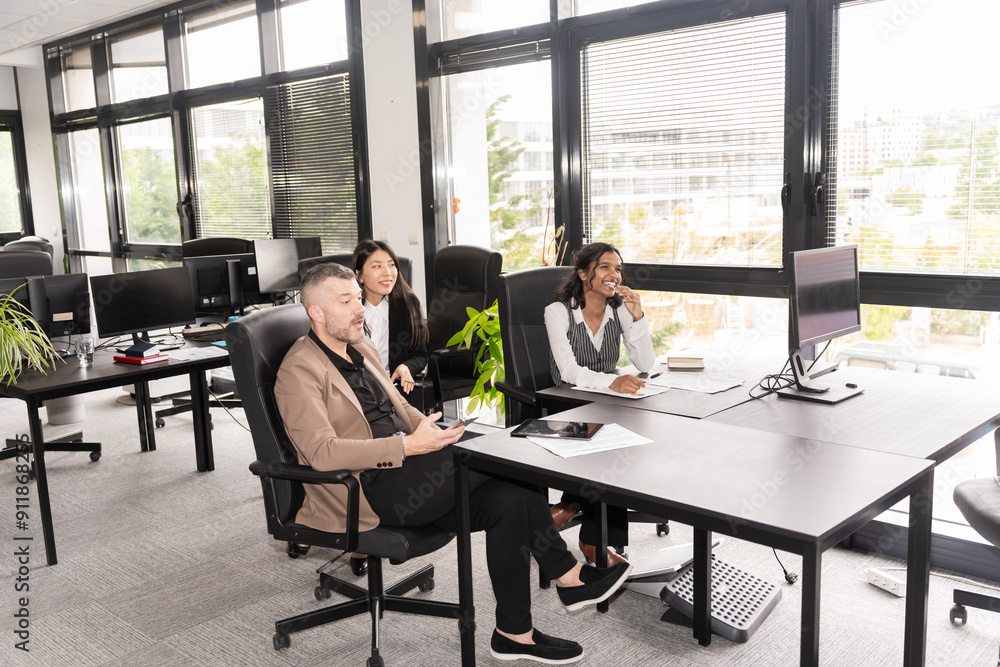 Business Team Attending Presentation Business Team Attending Presentation