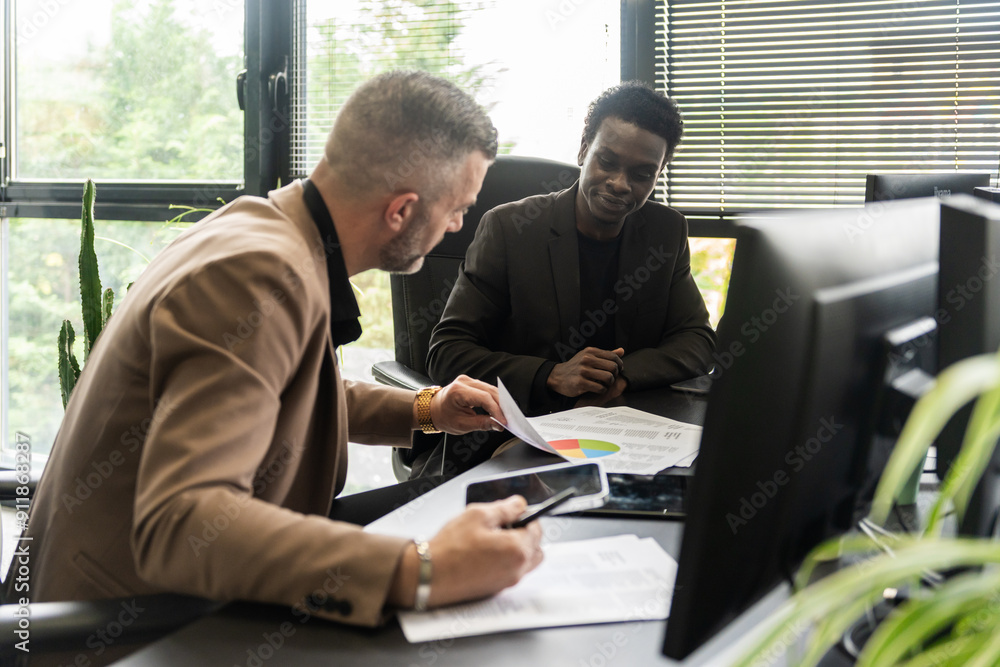 Focused Businessmen In Office Focused Businessmen In Office