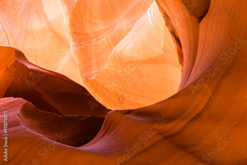 Red and yellow sandstone formations in Lower Antelope Canyon photo