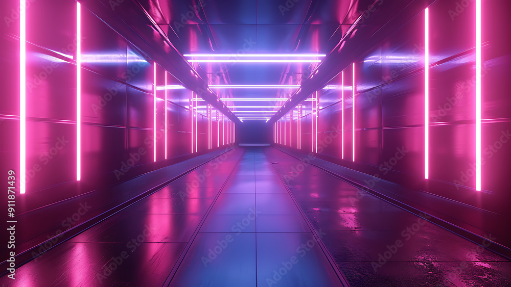 Purple Light Effects in a Tech Room Purple Light Effects in a Tech Room