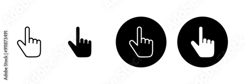 Hand click icon vector isolated on white background. pointer icon vector. hand cursor icon vector