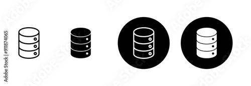 Database icon vector isolated on white background. database vector icon