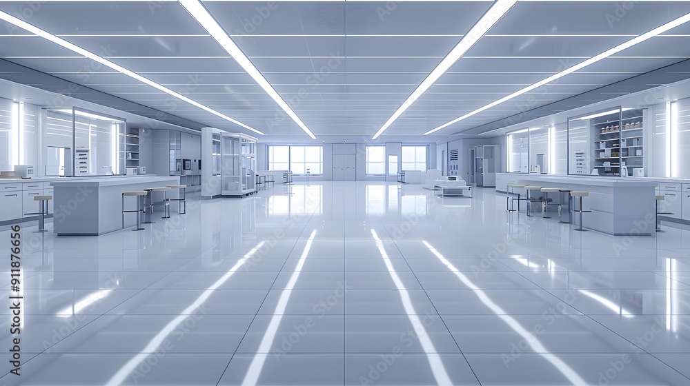 Sterile and Modern Laboratory Interior Sterile and Modern Laboratory Interior