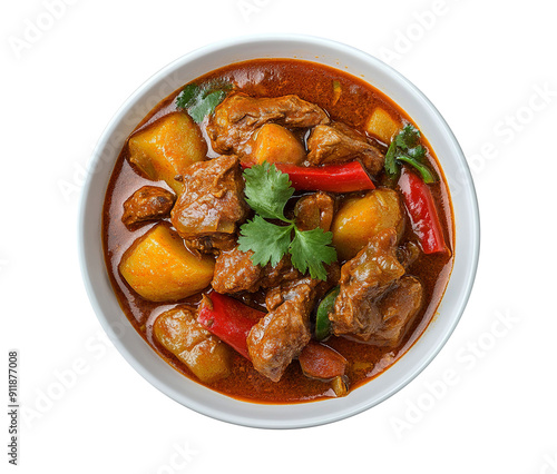 Cape malay curry isolated on transparent background