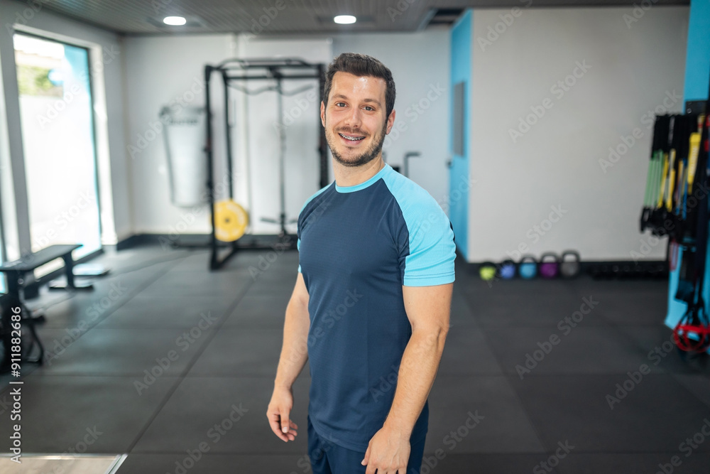personal trainer in a gym personal trainer in a gym