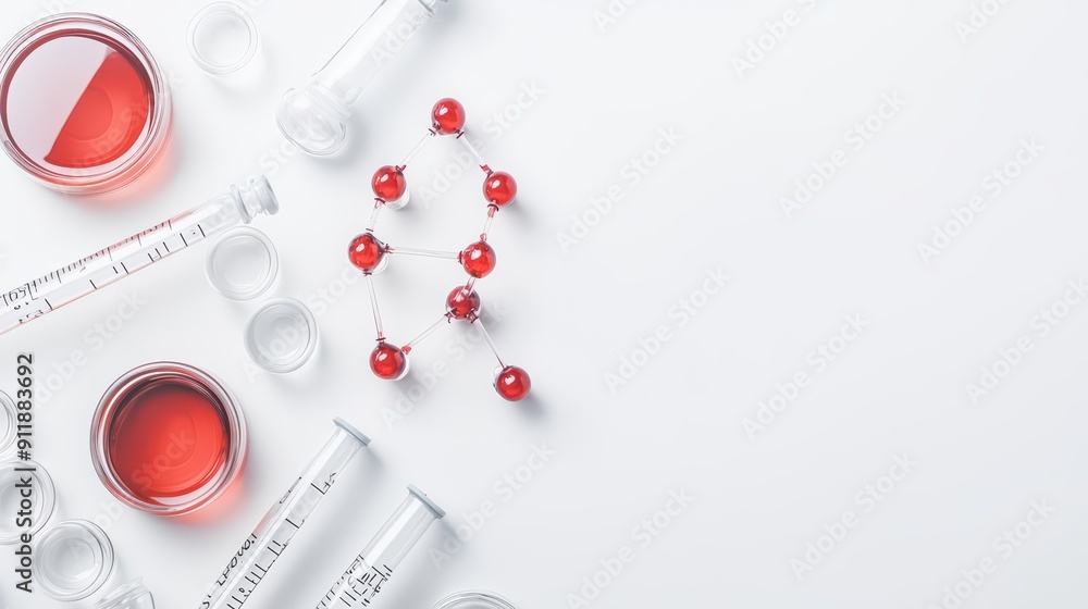Abstract set of minimalist science designs, featuring unique elements like DNA strands, chemical structures, and lab equipment Abstract set of minimalist science designs, featuring unique elements like DNA strands, chemical structures, and lab equipment
