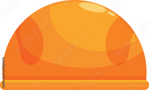 Orange construction helmet ensuring safety and protection on job sites