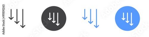 reduce icon Vector logo set flat