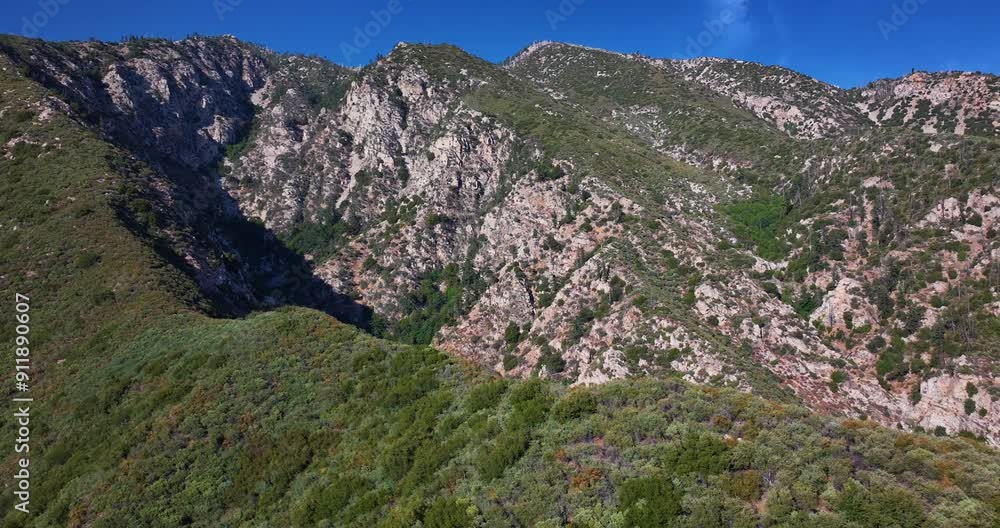 Aerial Angeles Forest Rugged Cliffs San Gabriel Mountains Aerial Angeles Forest Rugged Cliffs San Gabriel Mountains
