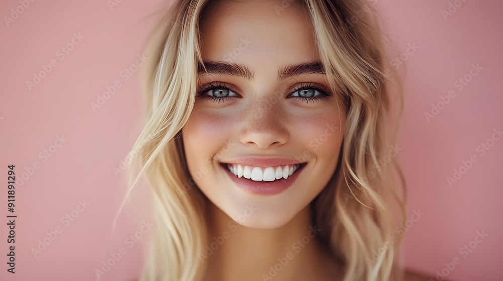 Radiant Beauty. Portrait of a beautiful young blonde woman with a captivating smile Radiant Beauty. Portrait of a beautiful young blonde woman with a captivating smile