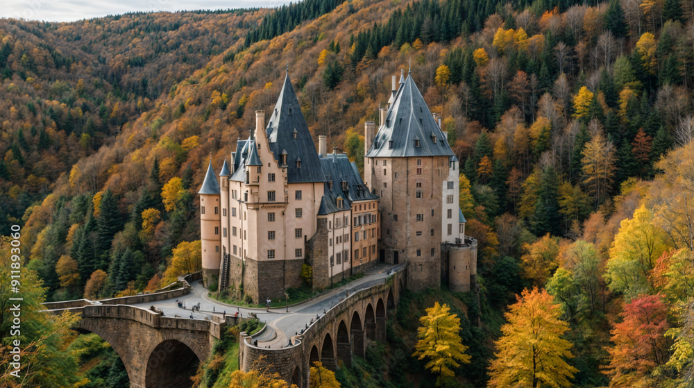 old castle in the autumn old castle in the autumn