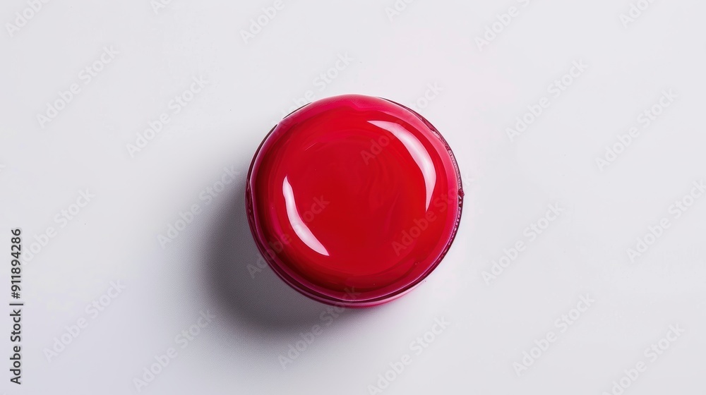 Vibrant pink cream fills an open glass jar against a white backdrop Vibrant pink cream fills an open glass jar against a white backdrop