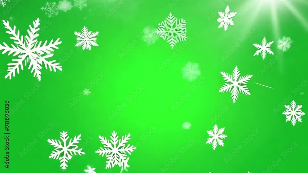 Snowflakes on a Bright Green Background for the Holidays Generative AI Snowflakes on a Bright Green Background for the Holidays Generative AI