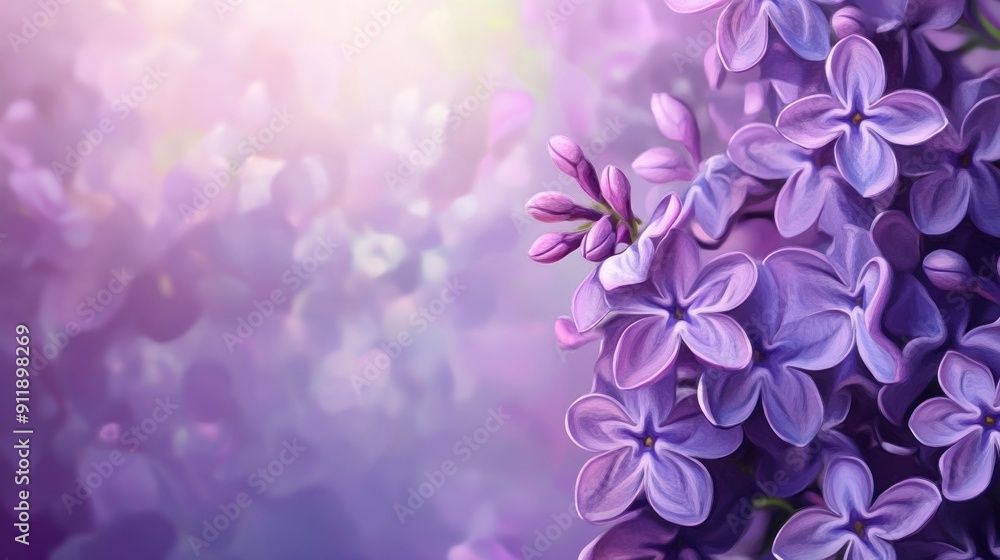 Purple Lilac Flowers in Bloom Purple Lilac Flowers in Bloom