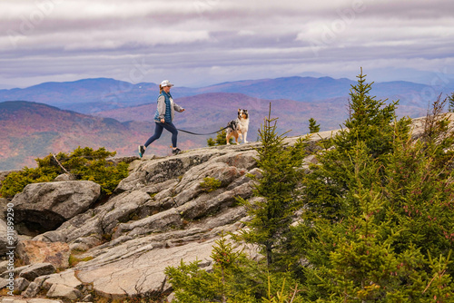 hiking in the mountains
