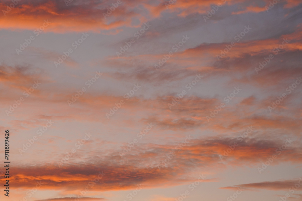 Fototapeta premium Pink sunset in the clouds