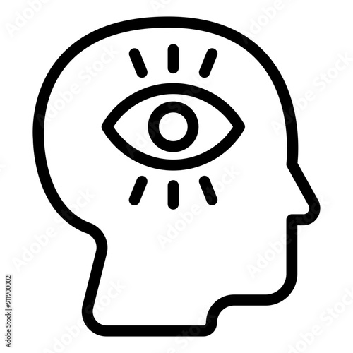 Self Awarness Icon in Line Style