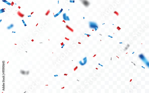 Colorful Confetti celebrations design isolated on transparent background