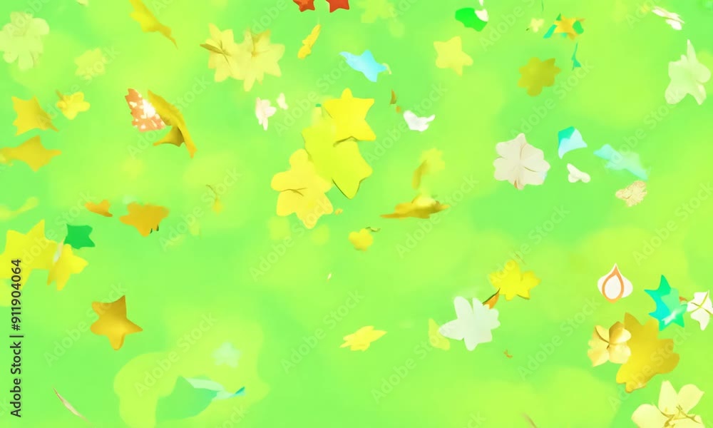 Abstract Colorful Stars and Flowers Abstract Colorful Stars and Flowers